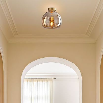 Vintage Bubble Glass Ceiling Light Retro