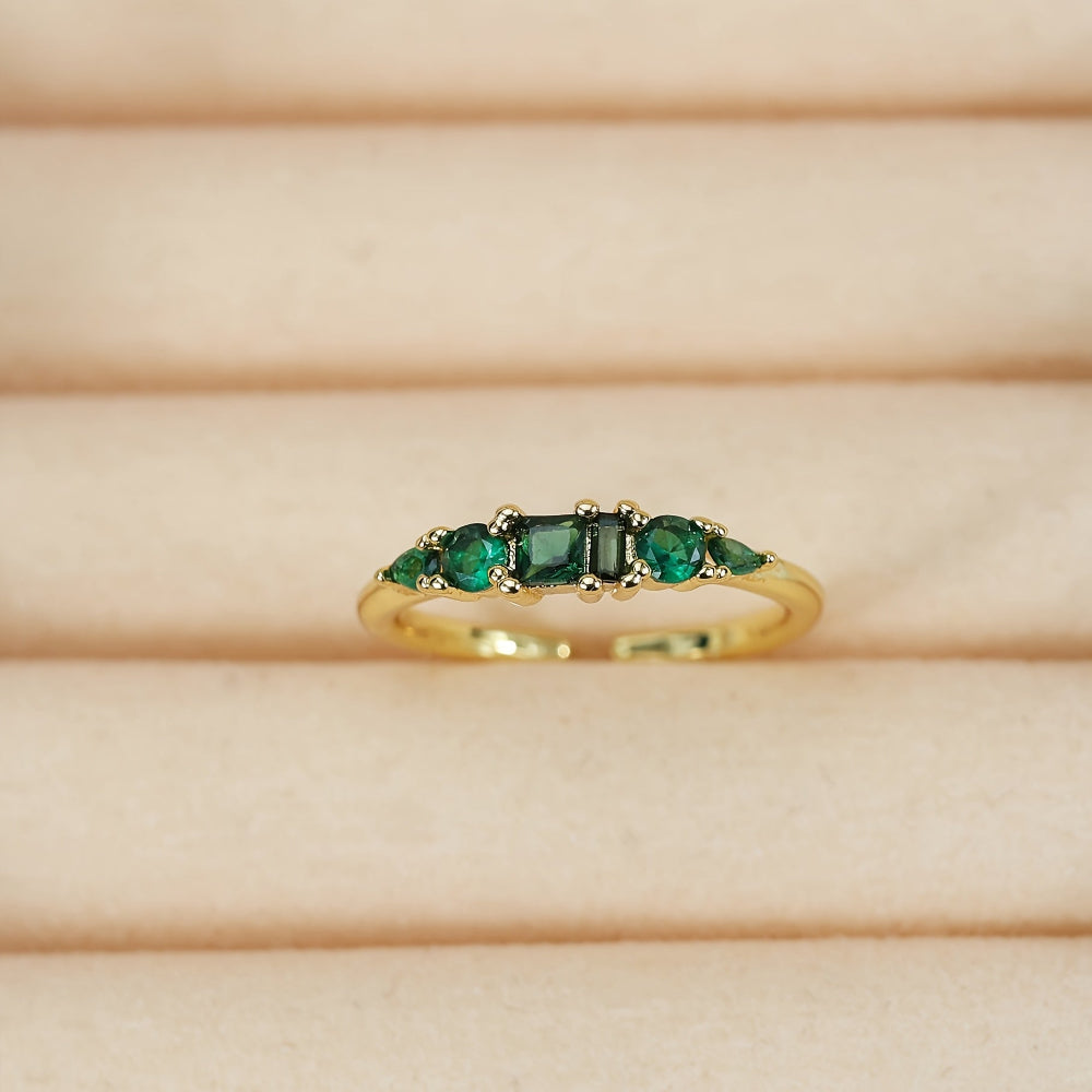 Mothers Day Gold Ring Set Stackable
