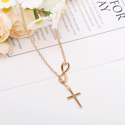 Necklace Cross Pendant Silver Vintage