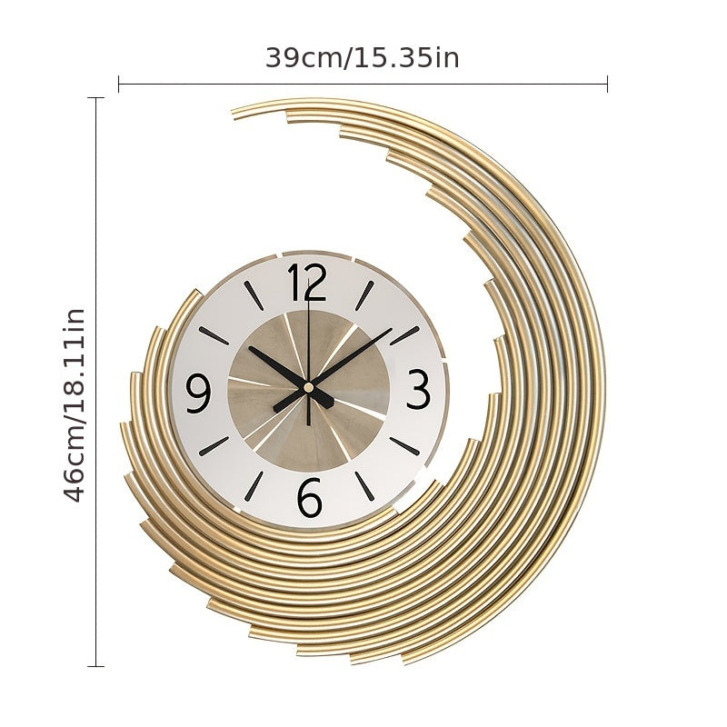 Modern 3D Metal Wall Clock Silent Quartz