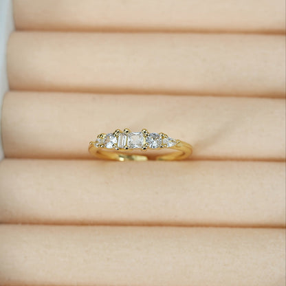 Mothers Day Gold Ring Set Stackable
