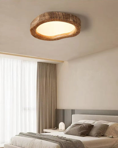 Le Halo Bois Ceiling Light Rustic Wood