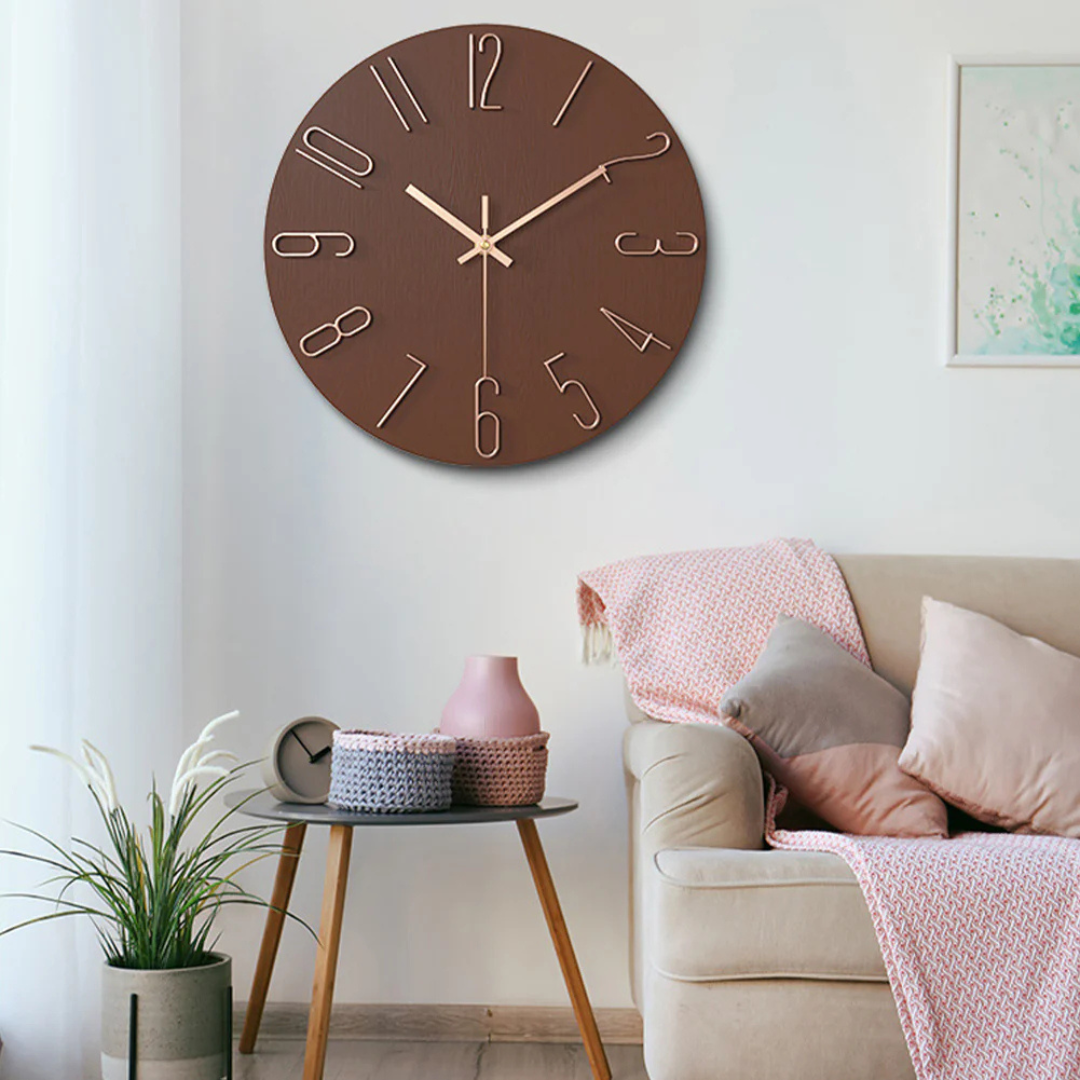 Noble Modern Wall Clock Minimalist Gold
