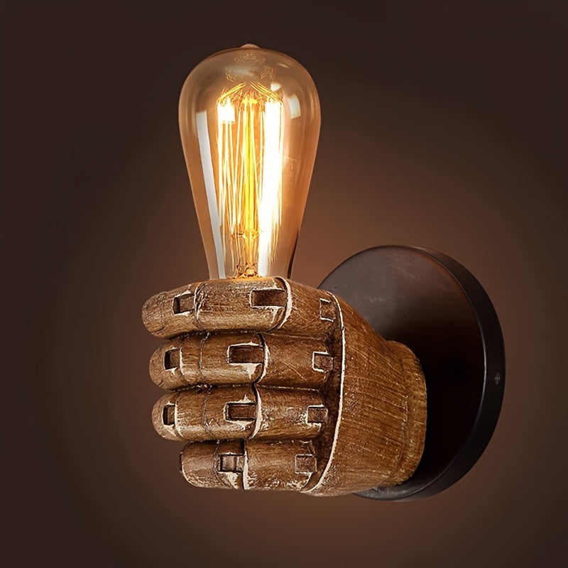 Industrial Hand Wall Lamp Resin E26 Wall