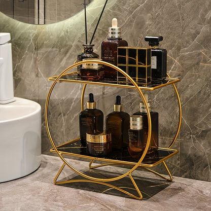 Double Tiered Bathroom Organiser With Cat