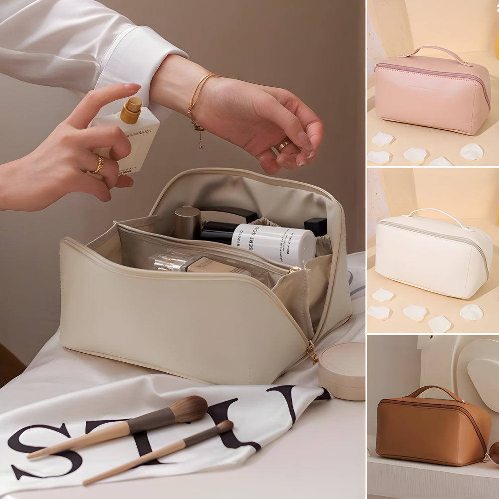 Makeup Bag Travel Organizer PU Shell