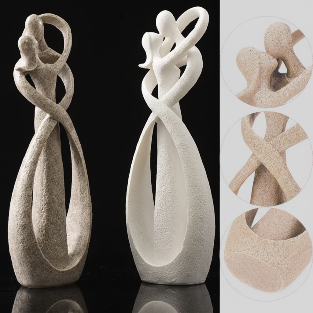 Abstract Sculpture Modern Resin Couple