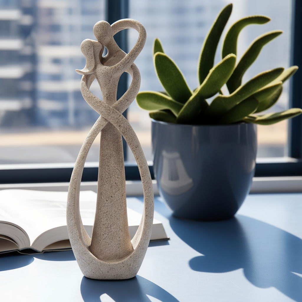 Abstract Sculpture Modern Resin Couple