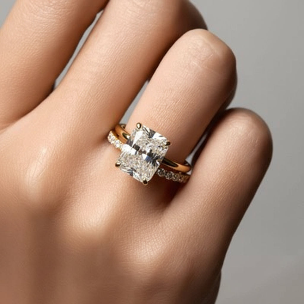 Stacking Ring Geometric Pavé Sterling Silver
