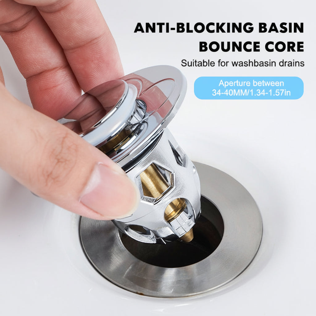 Sink Drain Stopper Pop Up Stainless Steel