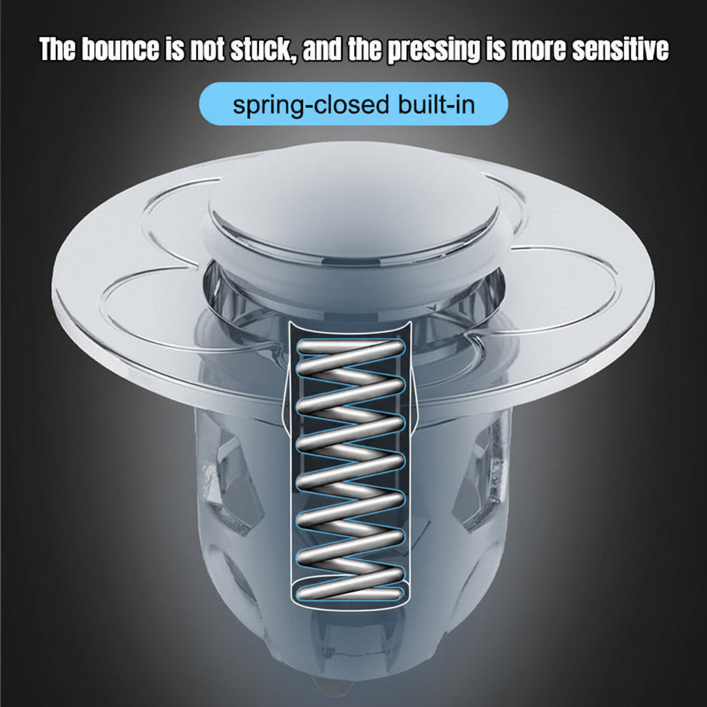 Sink Drain Stopper Pop Up Stainless Steel
