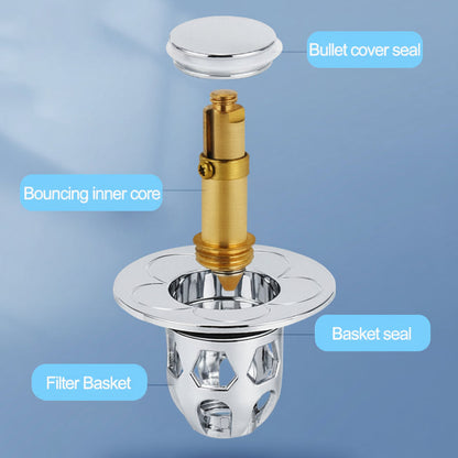 Sink Drain Stopper Pop Up Stainless Steel