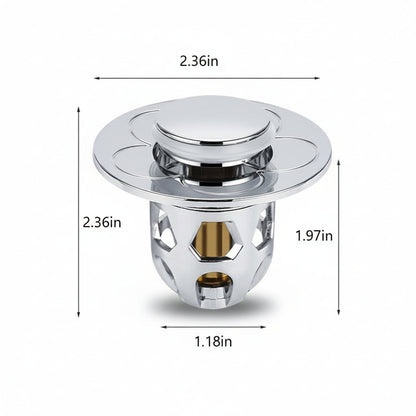 Sink Drain Stopper Pop Up Stainless Steel