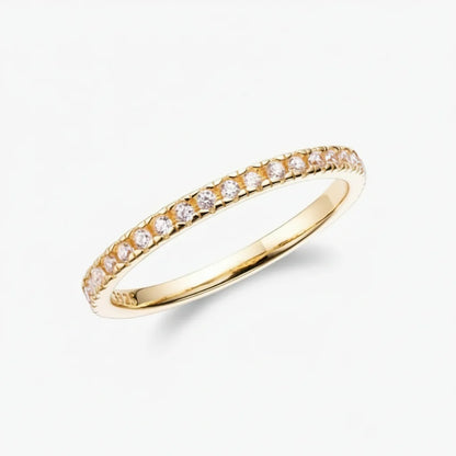 Stacking Ring Geometric Silver Band Cubic