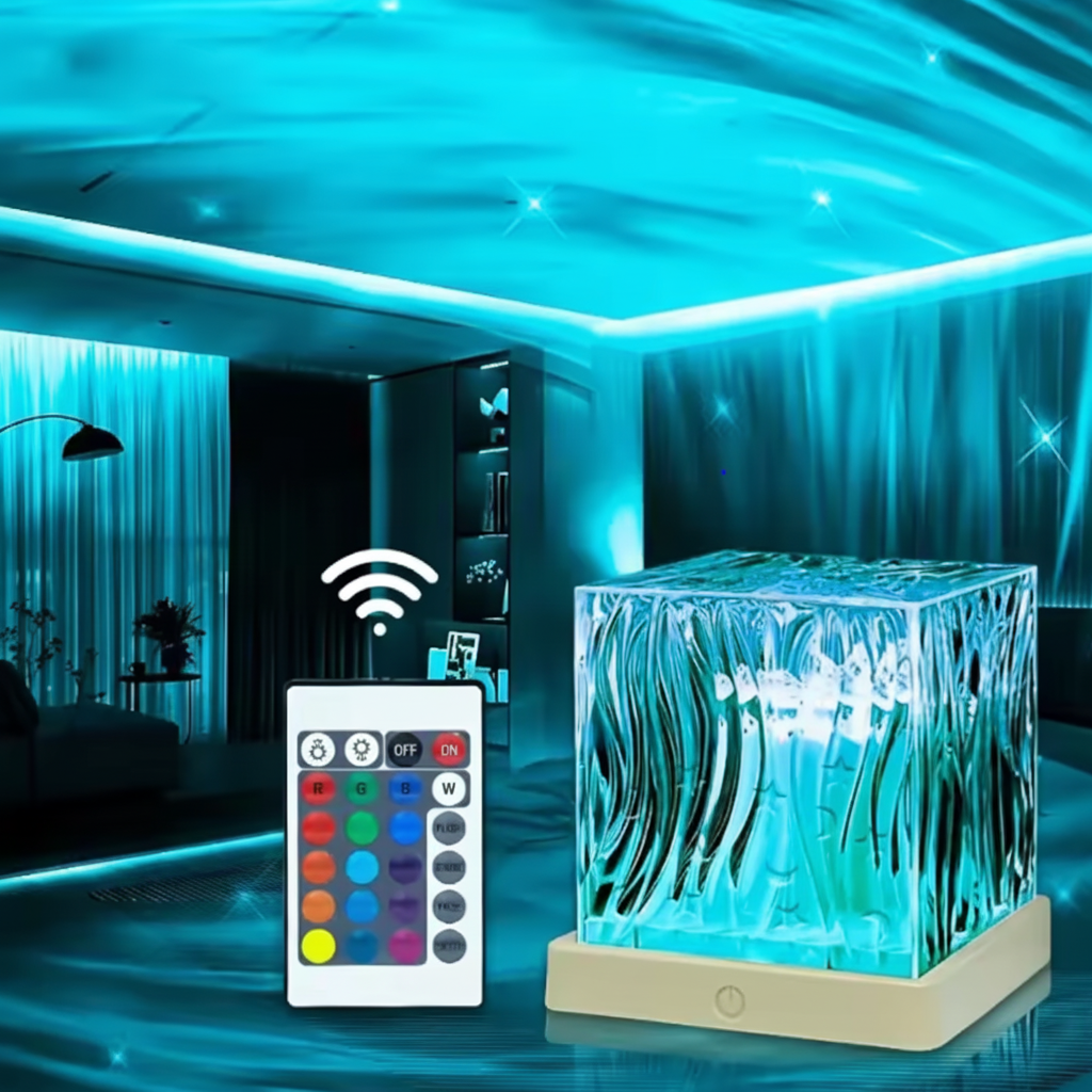 LED Night Light RGB Crystal Projector Lamp