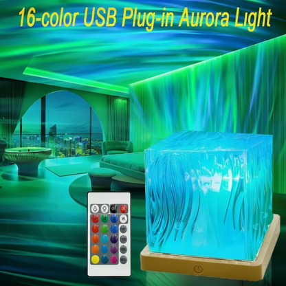 LED Night Light RGB Crystal Projector Lamp