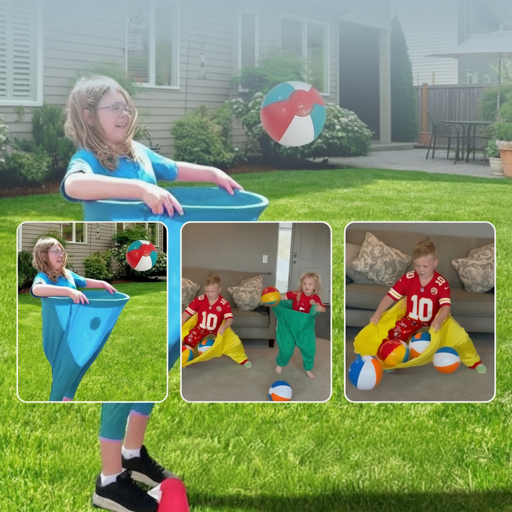 Kids Outdoor Game Ball Catching Pants Fun