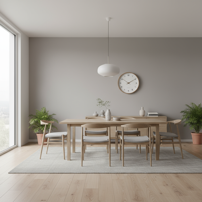 Nordic Wall Clock Minimalist Wood Frame