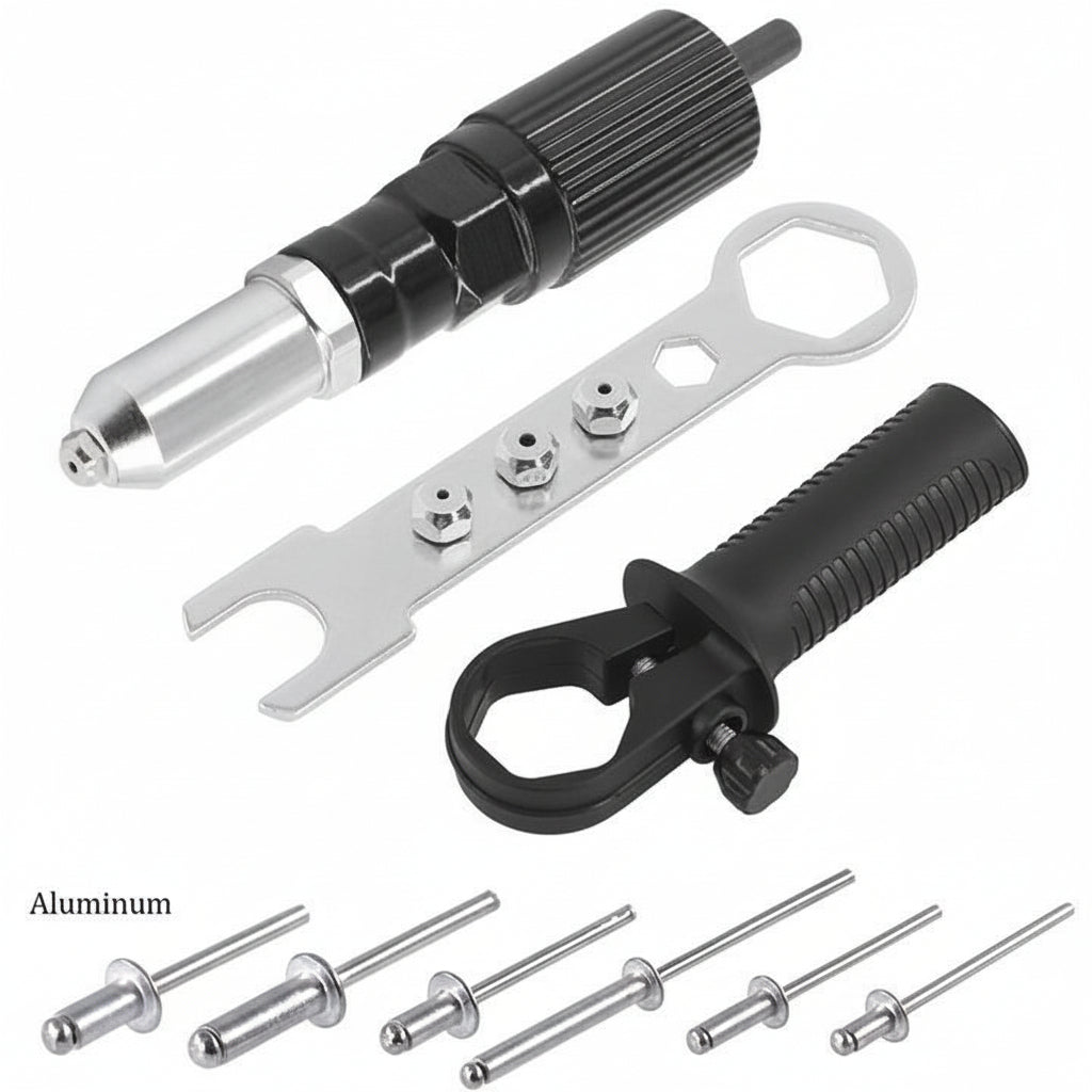 Rivet Gun Drill Adapter Kit Interchangeable