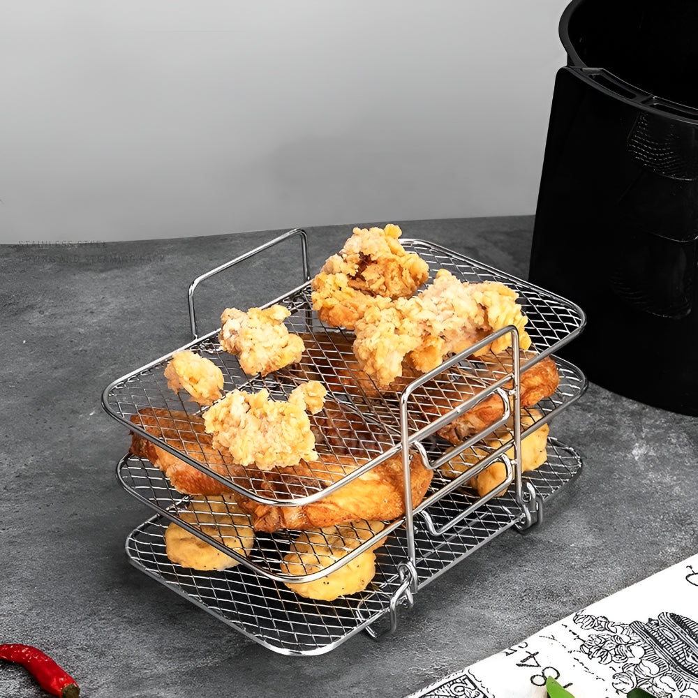 Air Fryer Rack Stackable Kitchen Cooking