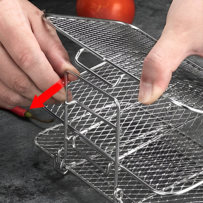 Air Fryer Rack Stackable Kitchen Cooking