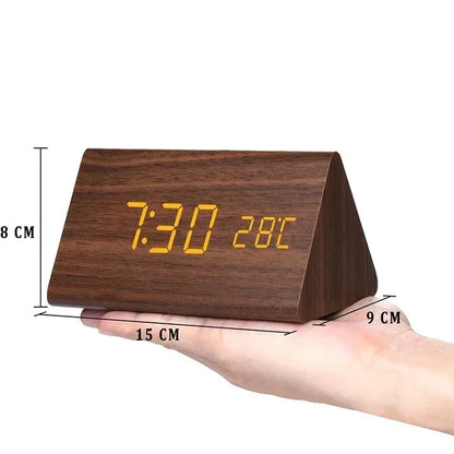 LED Smart Alarm Clock Modern Voice