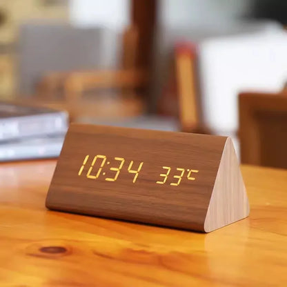 LED Smart Alarm Clock Modern Voice