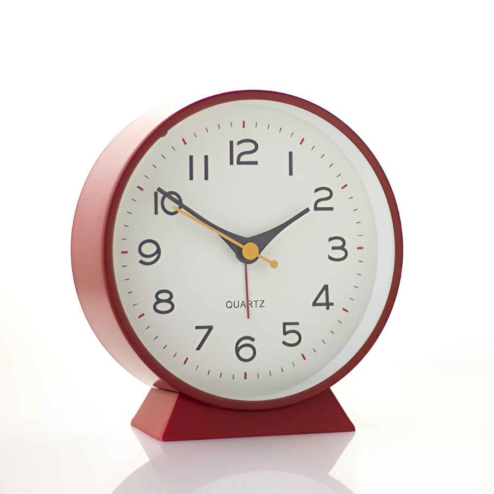 Alarm Clock Silent Quartz Vintage Table
