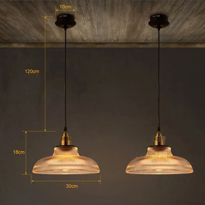 Lumivibe Glass Pendant Light Elegant Ribbed