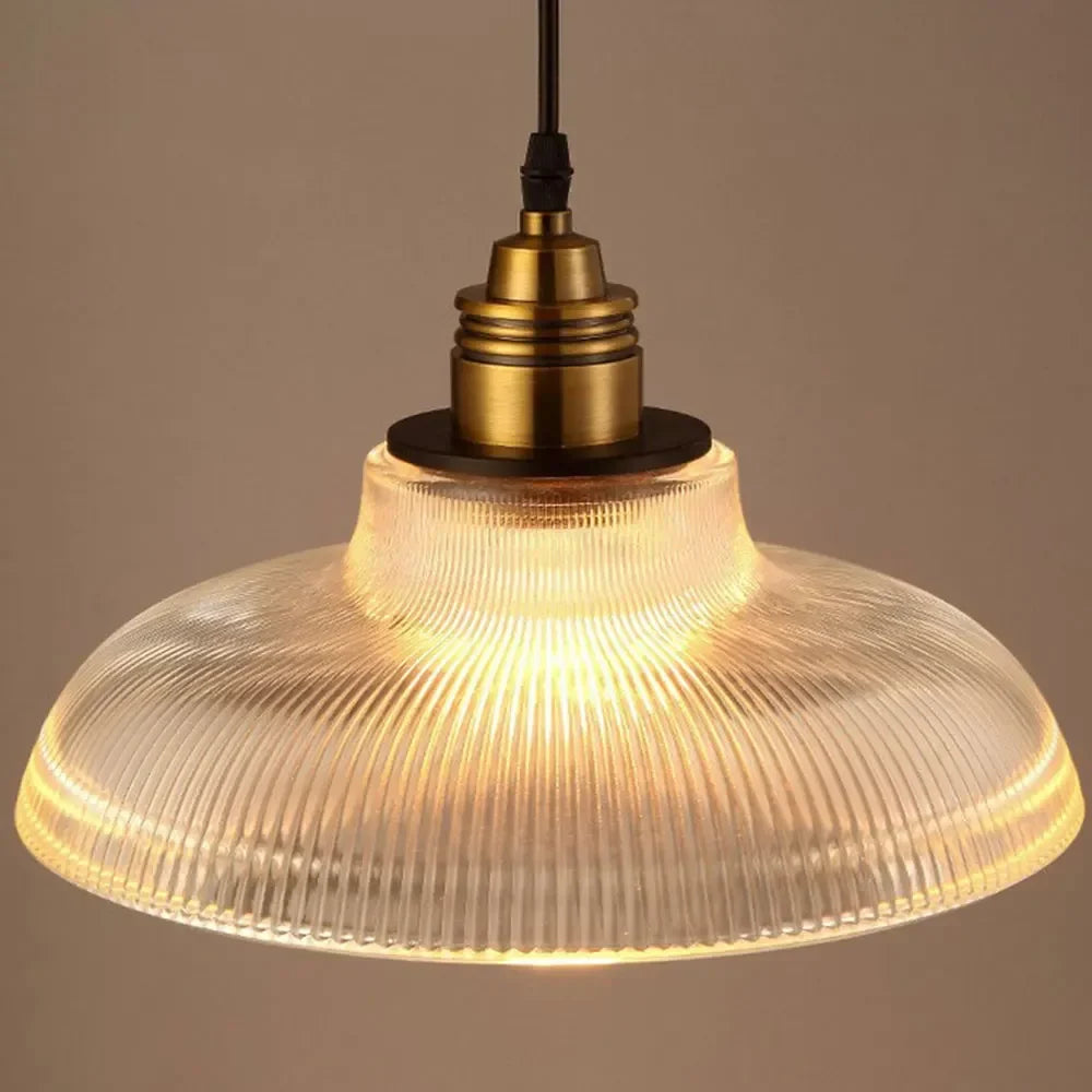 Lumivibe Glass Pendant Light Elegant Ribbed