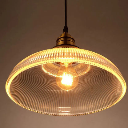 Lumivibe Glass Pendant Light Elegant Ribbed