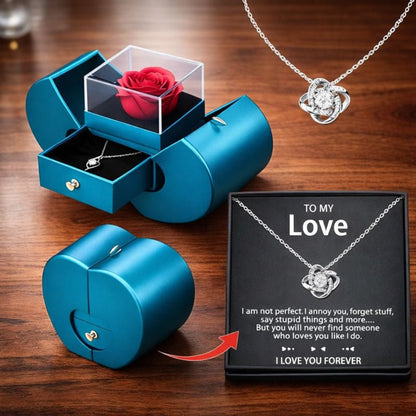 Jewelry Box Rose Apple Shaped Gift Case