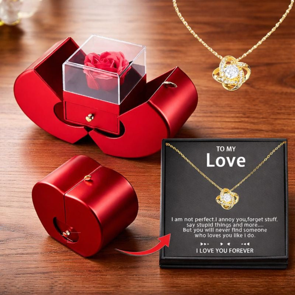 Jewelry Box Rose Apple Shaped Gift Case