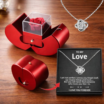Jewelry Box Rose Apple Shaped Gift Case