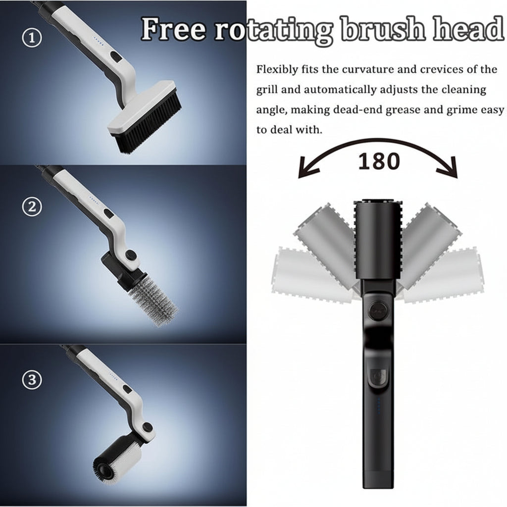 Grill Brush Electric Rechargeable Stainless