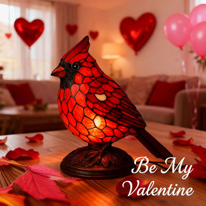 Table Lamp Red Cardinal Bird USB Powered