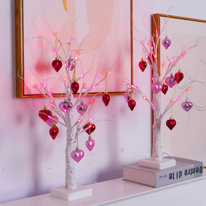 Table Lamp LED Birch Tree Heart Light