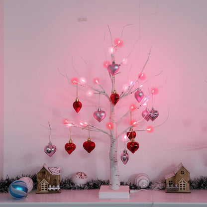 Table Lamp LED Birch Tree Heart Light