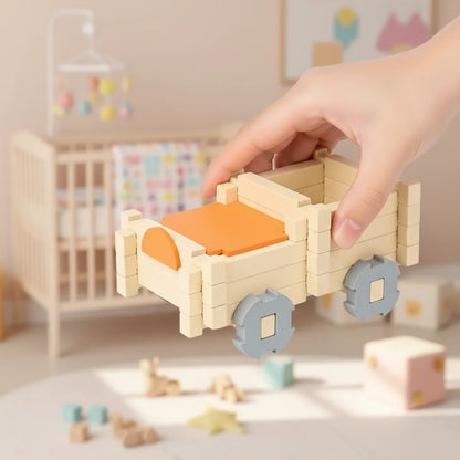Kids Toys Montessori Wooden Building Blocks