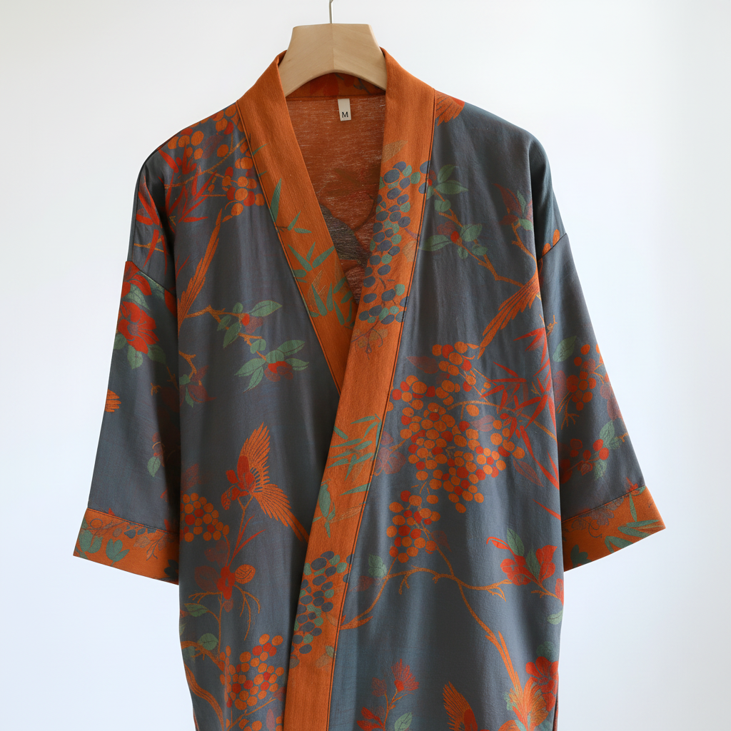 Bathrobe Waffle Lightweight Retro Style
