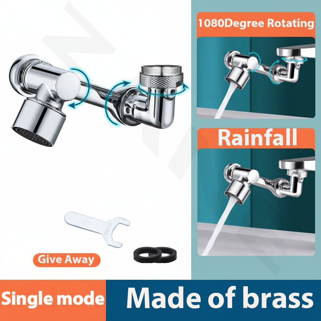 Faucet Extender Rotating Splash Filter