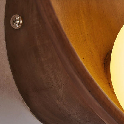 Modern Minimalist Round Wall Sconce Resin &