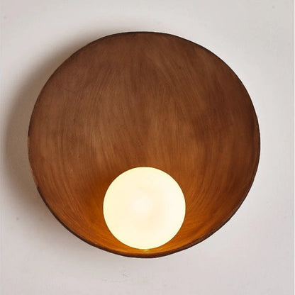 Modern Minimalist Round Wall Sconce Resin &