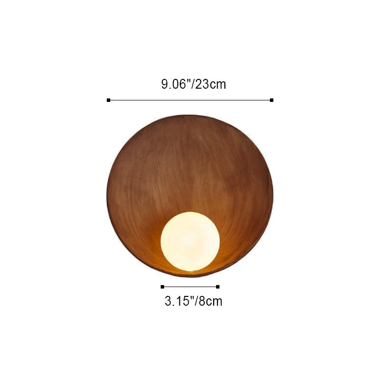 Modern Minimalist Round Wall Sconce Resin &