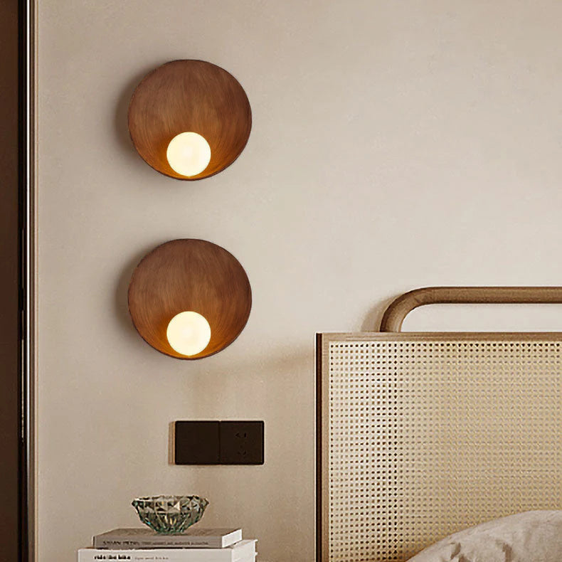 Modern Minimalist Round Wall Sconce Resin &