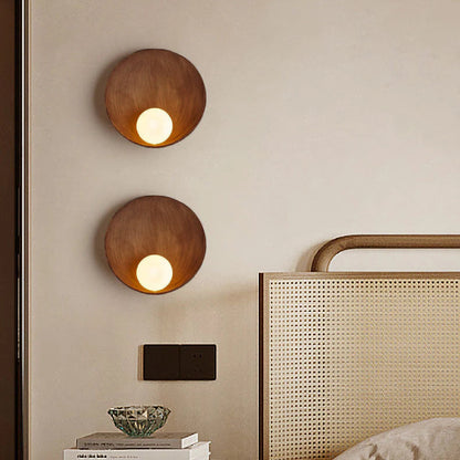Modern Minimalist Round Wall Sconce Resin &