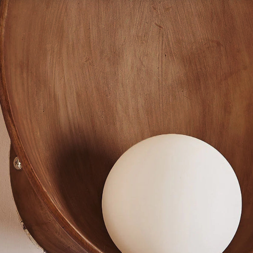 Modern Minimalist Round Wall Sconce Resin &