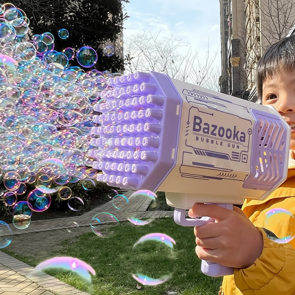 Bubble Gun LED Bubble Blower Toy Outdoor