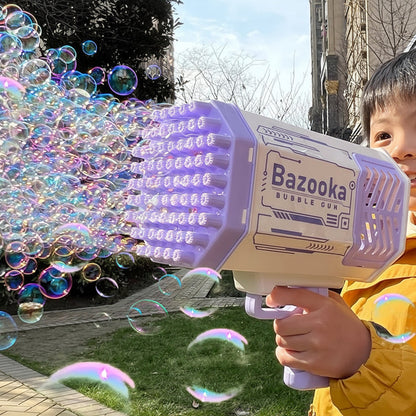 Bubble Gun LED Bubble Blower Toy Outdoor