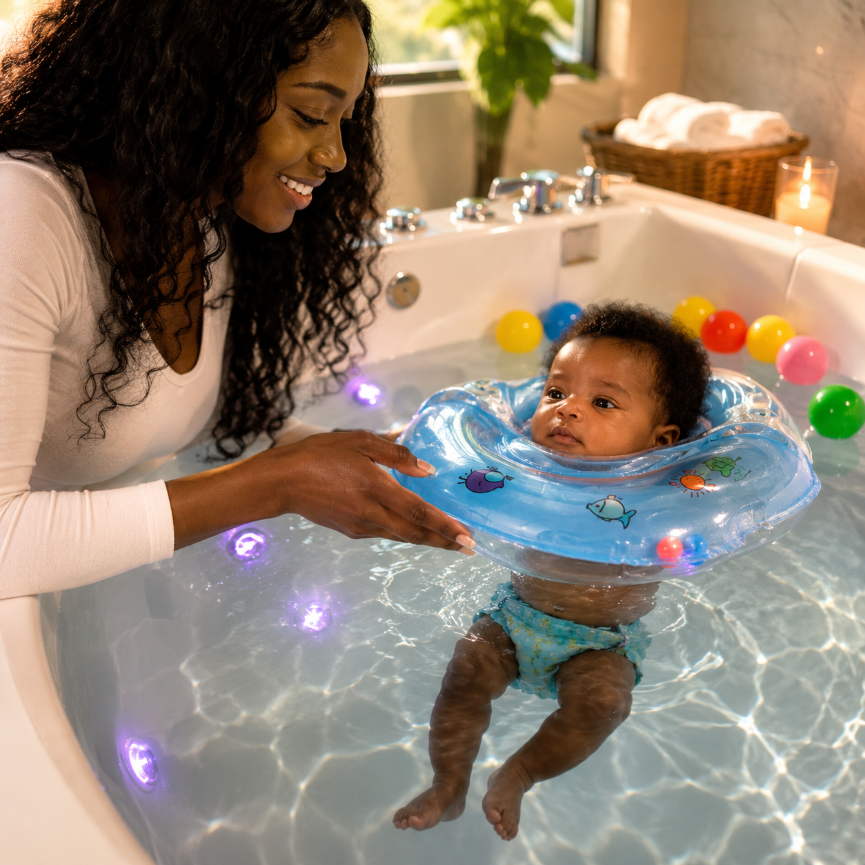 Baby Float Infant Neck Ring Adjustable Baby